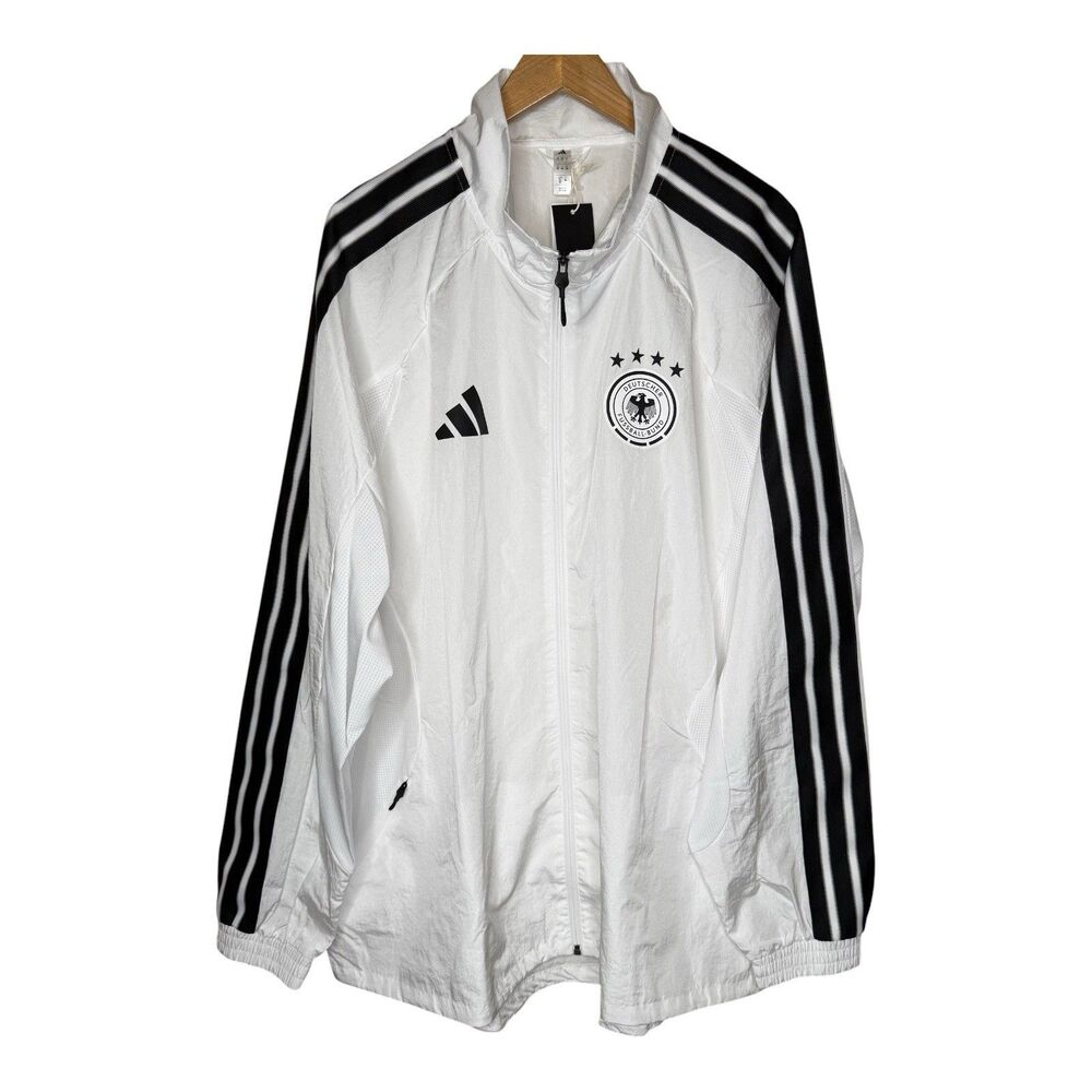 Adidas Germany DFB Anthem Track Jacket Mens 2XL White Euro Soccer Futbol